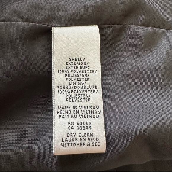 Suit Studio Blazer Black Textured Herringbone Button Front Jacket Size 12P - Picture 8 of 11